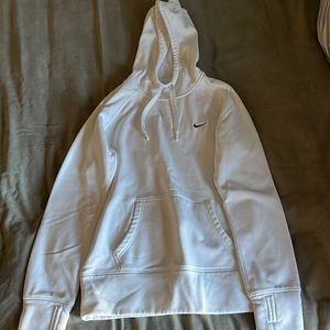 White Nike Therma Fit athletic hoodie